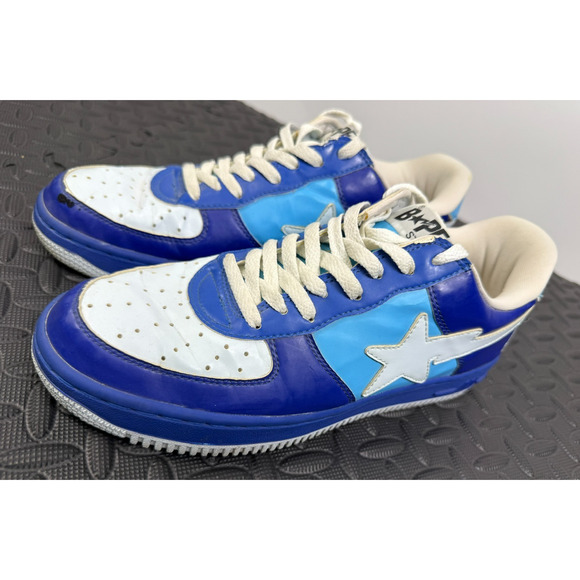 A Bathing Ape FS-001 Light Blue/Blue/White DJ AM Owned Shoes Size 10.5 Bape STA - Picture 1 of 10